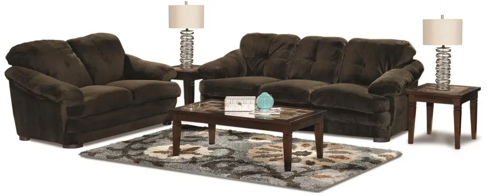 Casual Contemporary Chocolate Brown 7 Piece Room Group - Boston-1