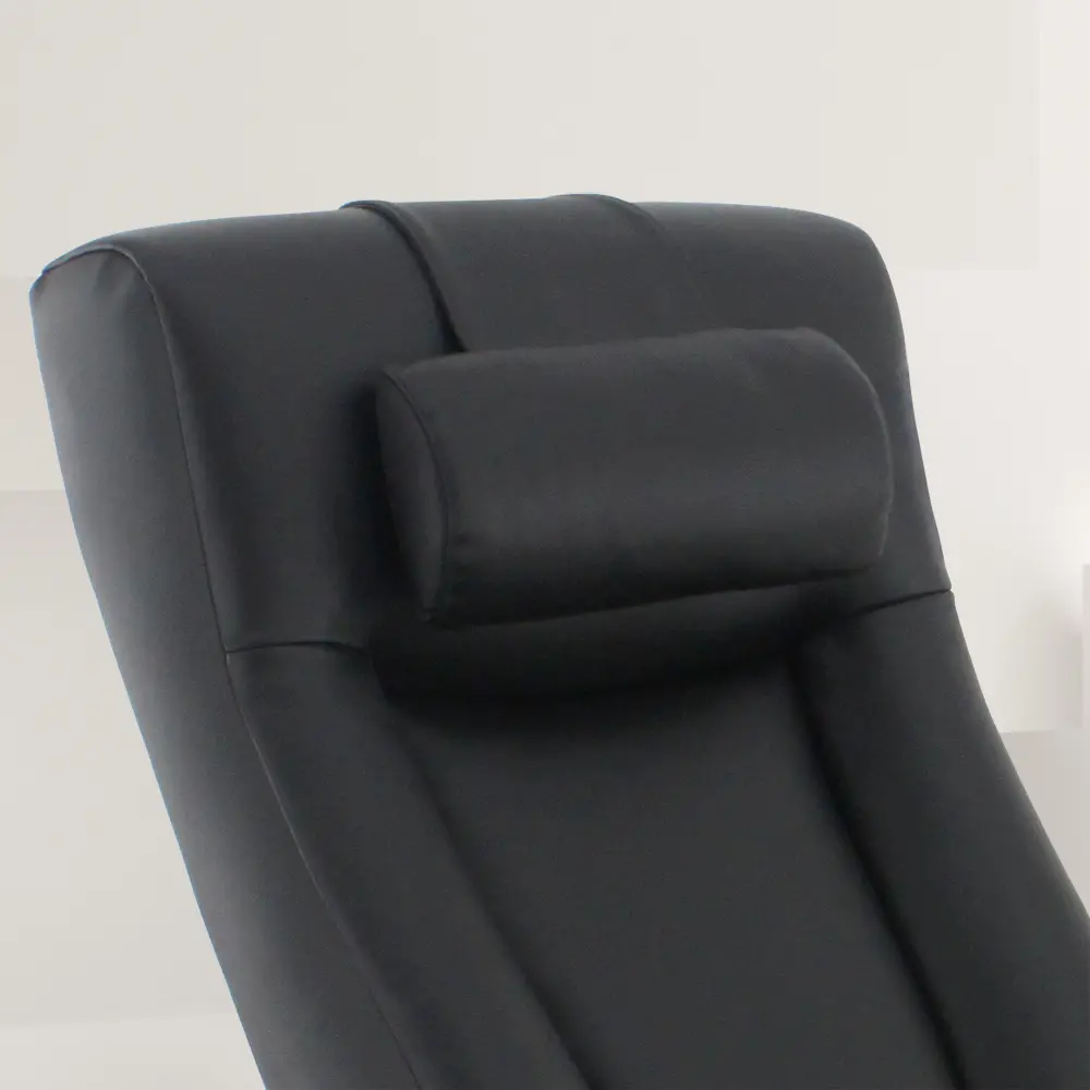 Black Top Grain Leather Cervical Pillow - Oslo-1