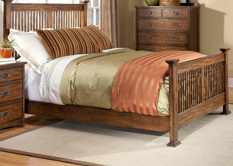 Classic Craftsman Oak King Size Bed, Rc Willey King Size Bed