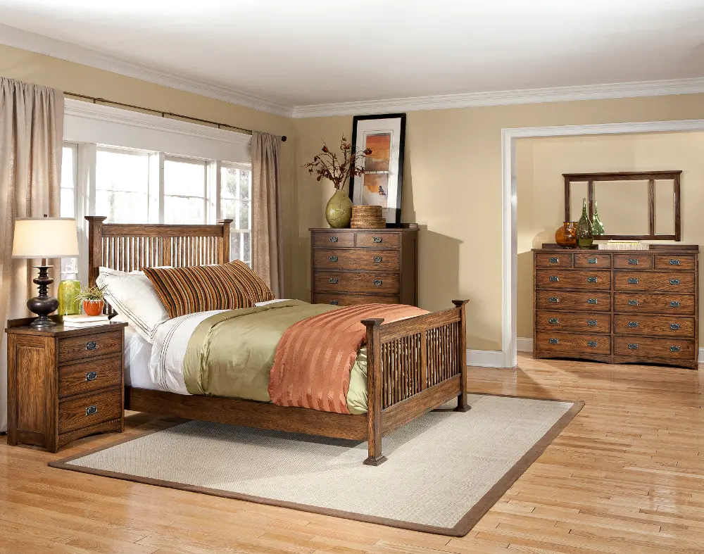 Oak Park 4 Piece Queen Bedroom Set-1