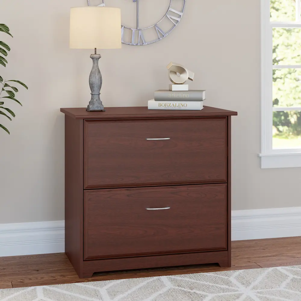 WC31480-03 Cabot Cherry 2 Drawer Lateral File Cabinet - Bush Furniture-1
