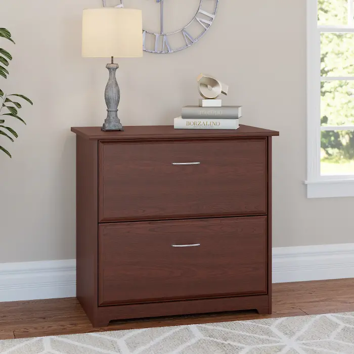 Bush Furniture Series C 2 Drawer Lateral Wood File Cabinet in Natural Cherry 