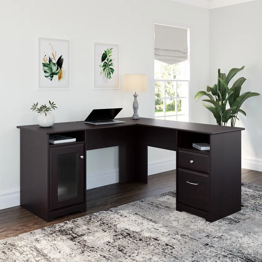 WC31830-03K Cabot Espresso Oak L-Desk (60 Inch) - Bush Furniture-1