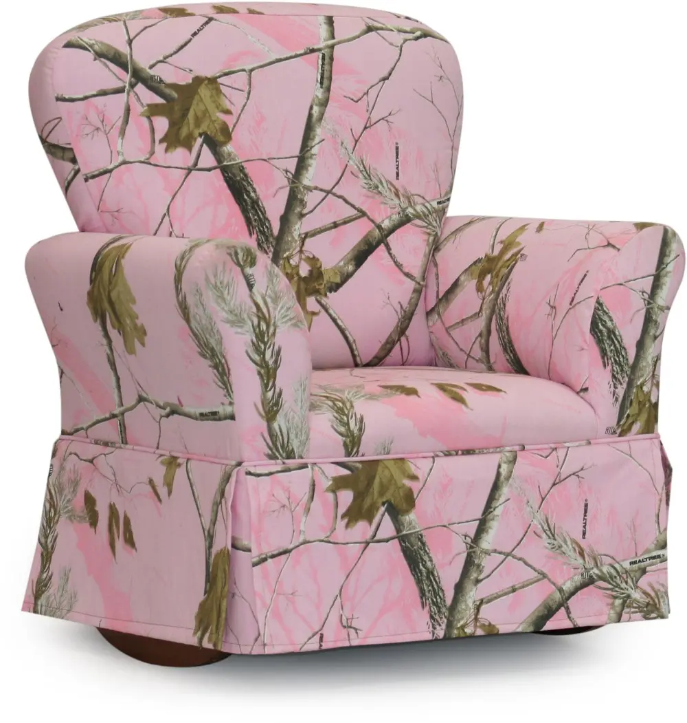 Pink Camouflage Skirted Rocker - Real Tree-1
