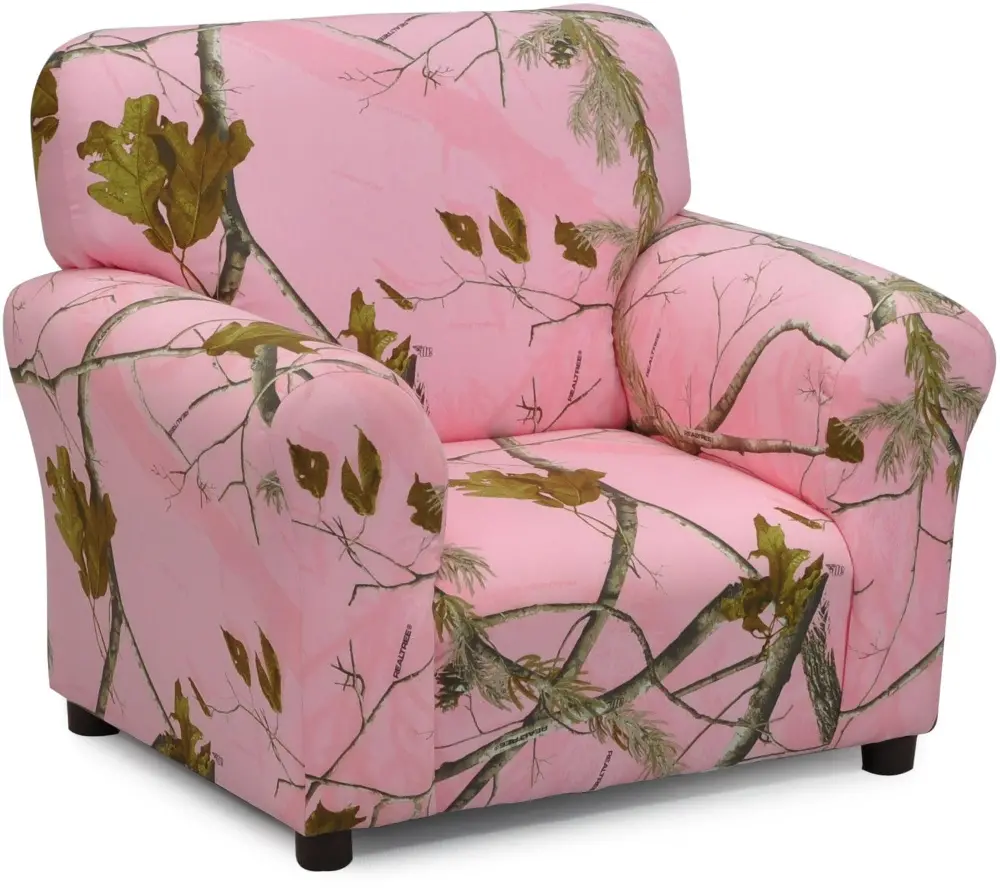 Pink Camouflage Upholstered Club Chair - Real Tree-1