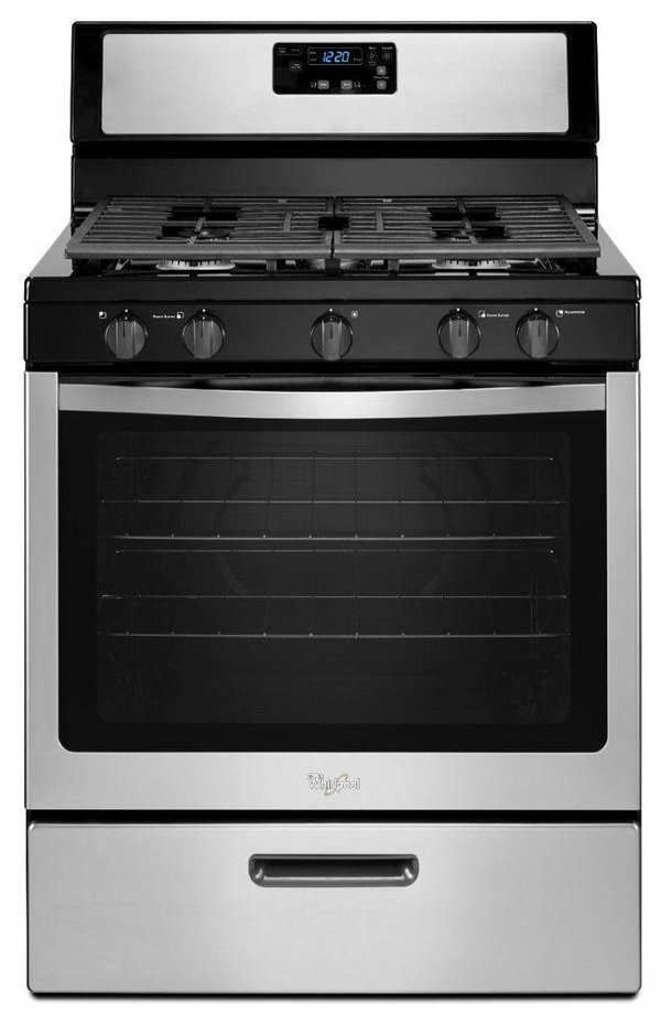 Ge Gas Ranges Whirlpool And Lg For Rc Stainless Steel98999 Wfg505m0bs Whirlpool Gas Range 5 1 Cu Ft Steel And Black