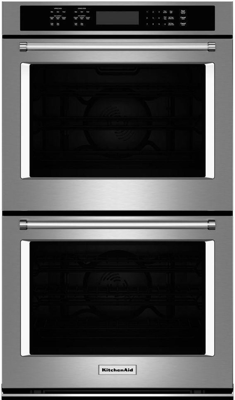 Kitchenaid 27 Inch Double Wall Oven 8 6 Cu Ft Stainless Steel Rc Willey - Kitchenaid Double Wall Oven With Microwave