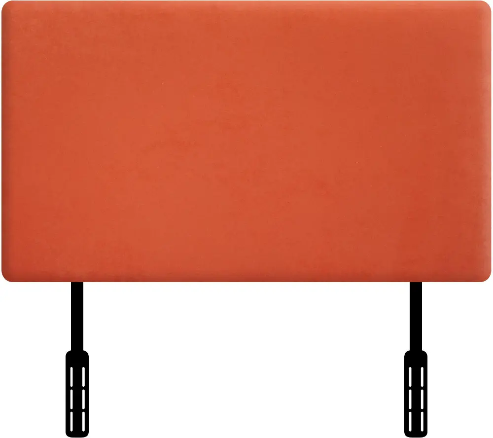 Orange Upholstered Twin Headboard-1