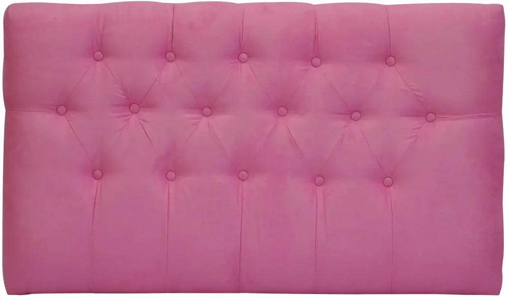 Light Pink Tufted Upholstered Twin Headboard - Meridia-1