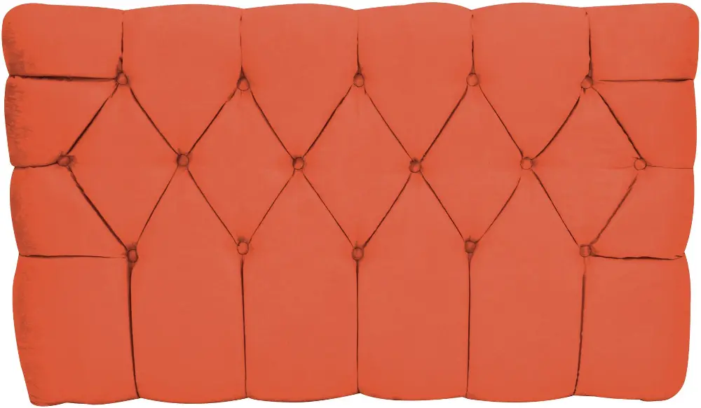 Orange Tufted Upholstered Twin Headboard - Meridia-1