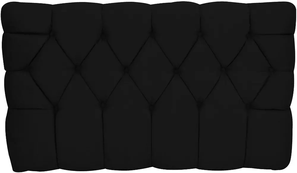 Black Tufted Upholstered Twin Headboard-1