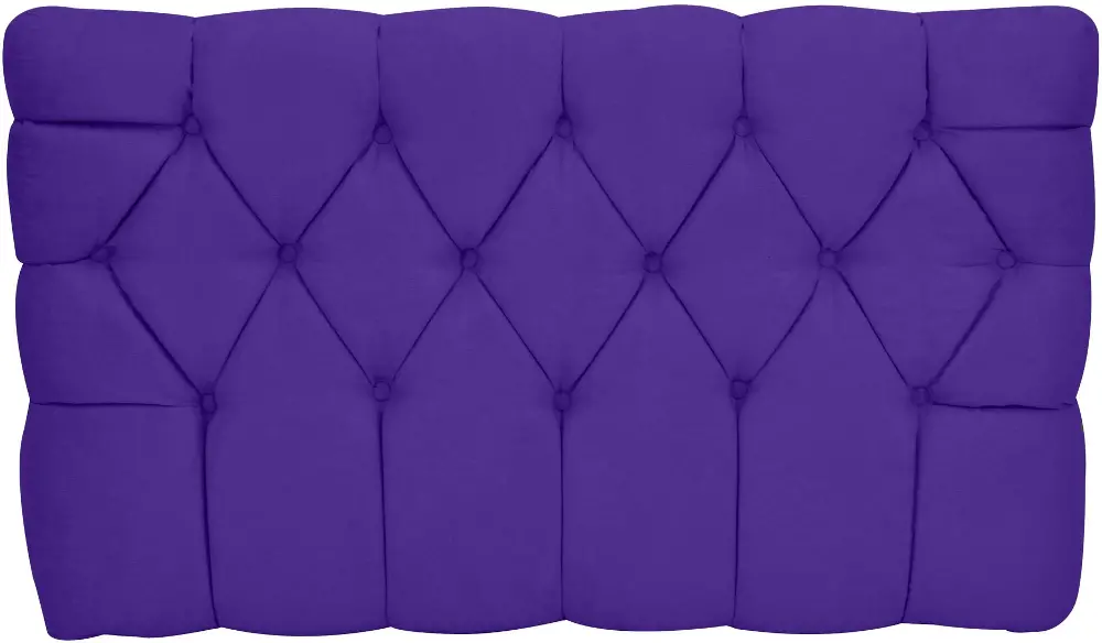 Purple Tufted Upholstered Twin Headboard - Meridia-1