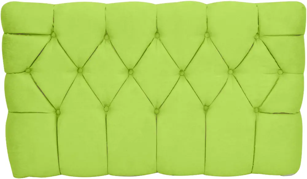 Lime Green Tufted Upholstered Twin Headboard - Meridia-1
