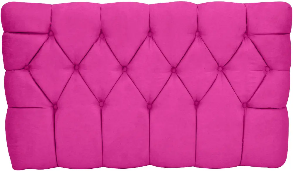 Pink Tufted Upholstered Twin Headboard - Meridia-1