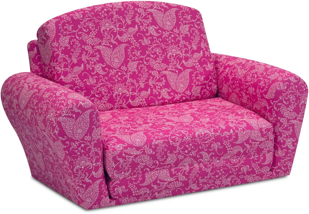 Candy Pink Sleepover Sofa - Small Paisley -1