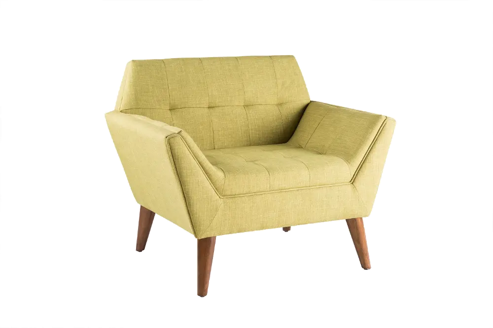 NEW-801/IIF18-0015 Ink+Ivy Newport Lime Green Upholstered Mid Century Chair-1
