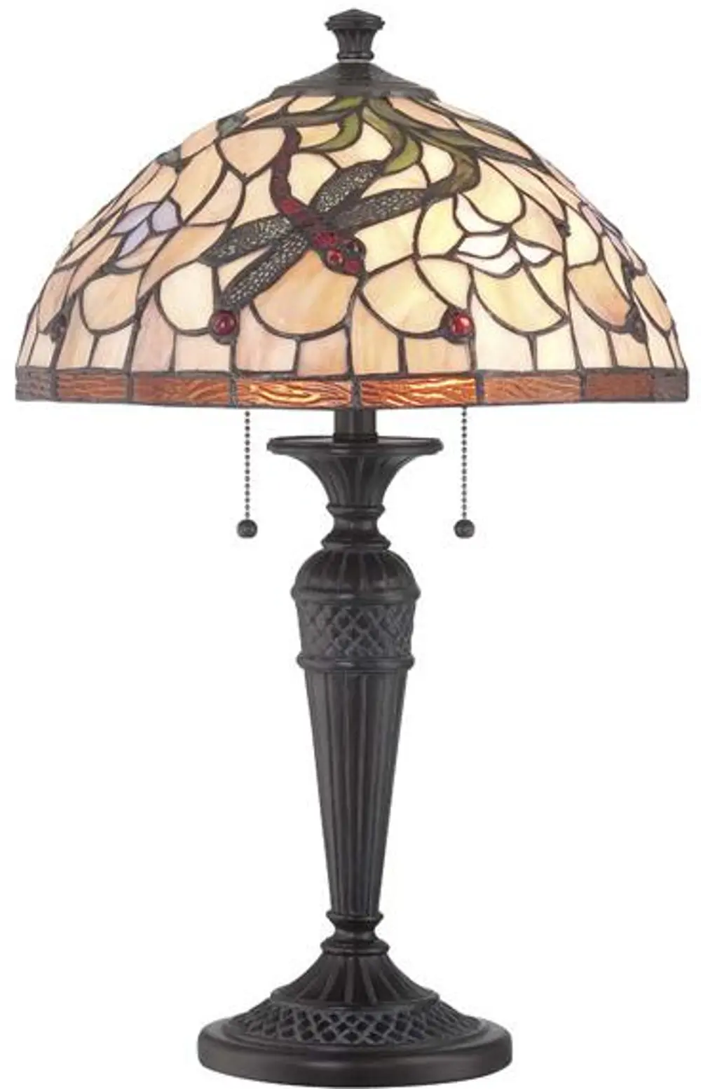 C41340/BRONZ/TIFFANY Breanna Dark Bronze Tiffany Table Lamp-1