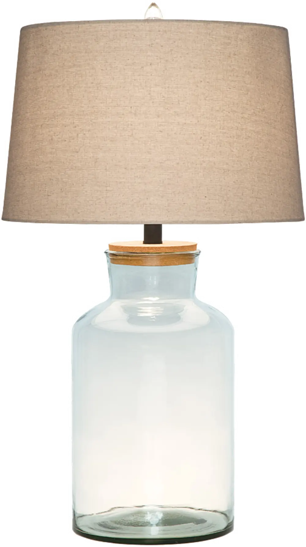 G2165/GLASS 28 Inch Clear Glass Table Lamp-1