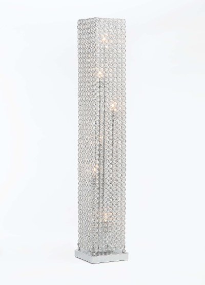 Antique Gold Staggered Steel Rectangles Floor Lamp Rc Willey Antique Gold Staggered Steel Rectangles, Crystal Tower Floor Lamp
