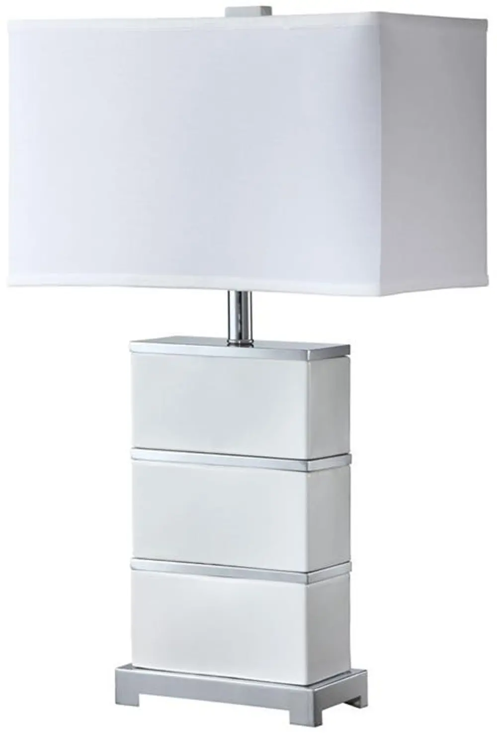CE319WT/123/3WAY White and Chrome Table Lamp-1