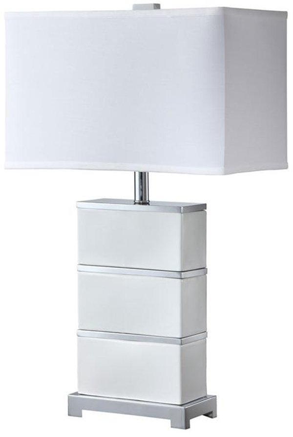 Searching Anthony California Inc Rc Willey Furniture White And Chrome Table Lamp