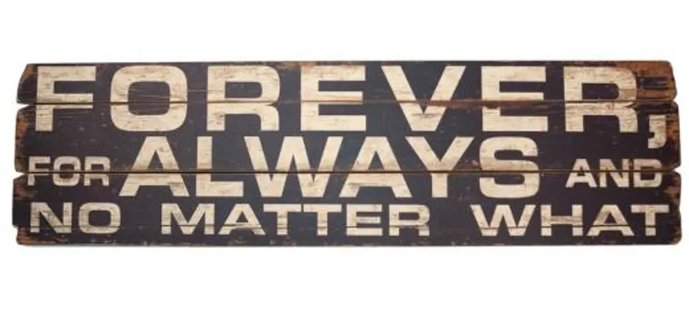 Forever and Always Wood Sign-1