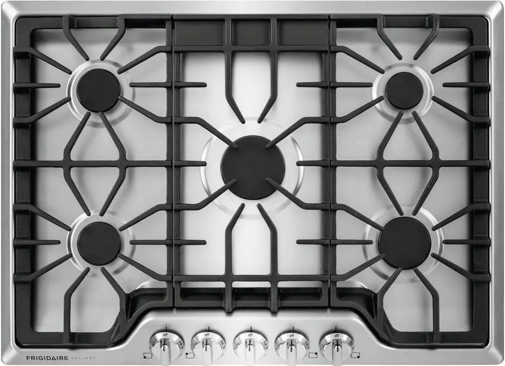 FGGC3047QS Frigidaire Gallery 30 Inch 5 Burner Gas Cooktop - Stainless Steel-1
