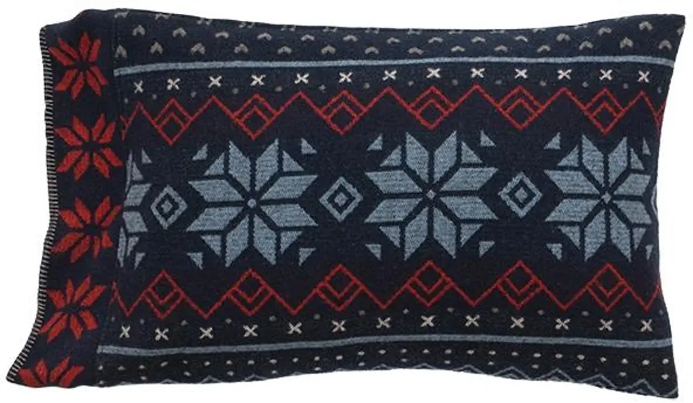 Nordic Blue Showflake King Sham-1