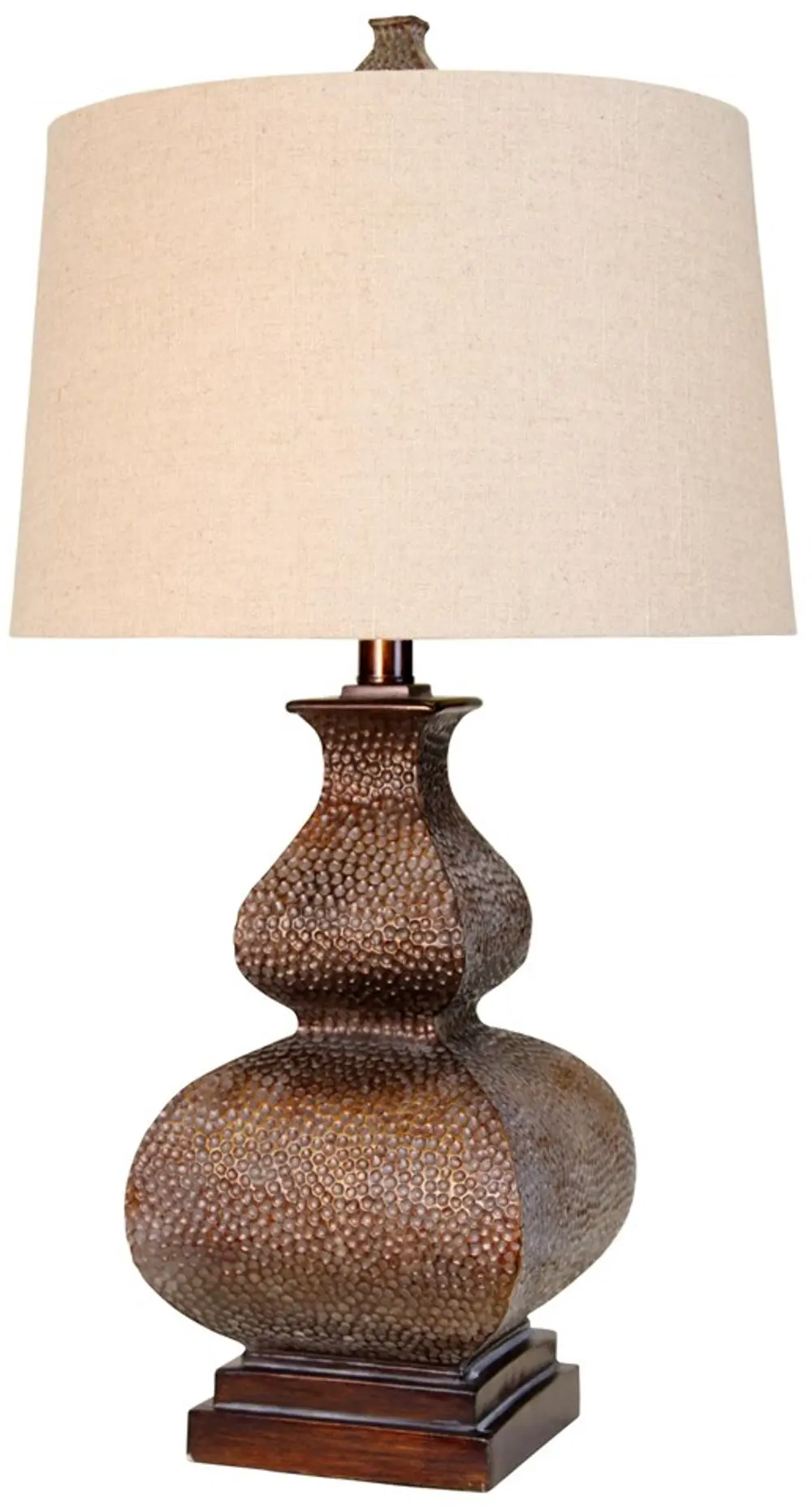 Subtle Golden Table Lamp with White Wash Finish-1