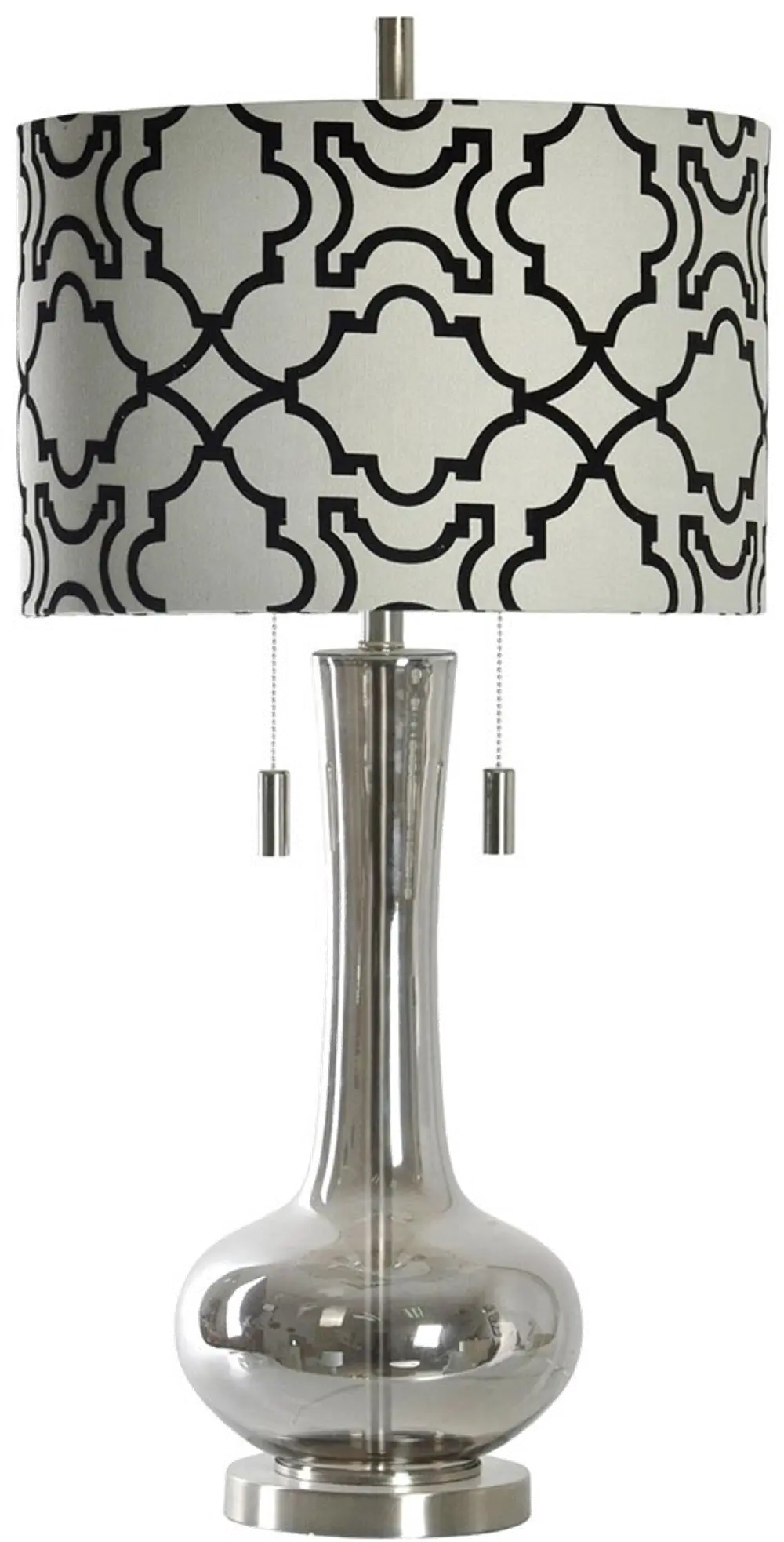 Plated Smoke Glass Table Lamp-1