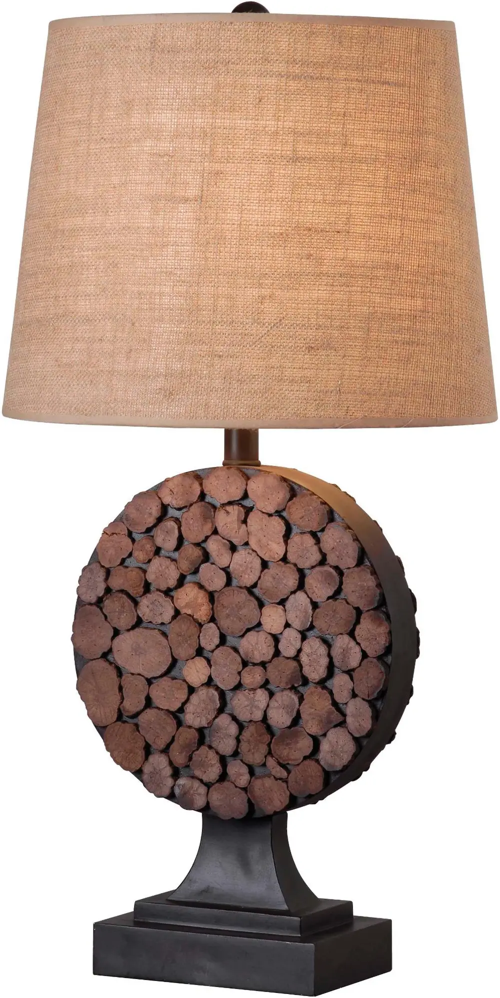Bronze & Wood Knot Table Lamp-1