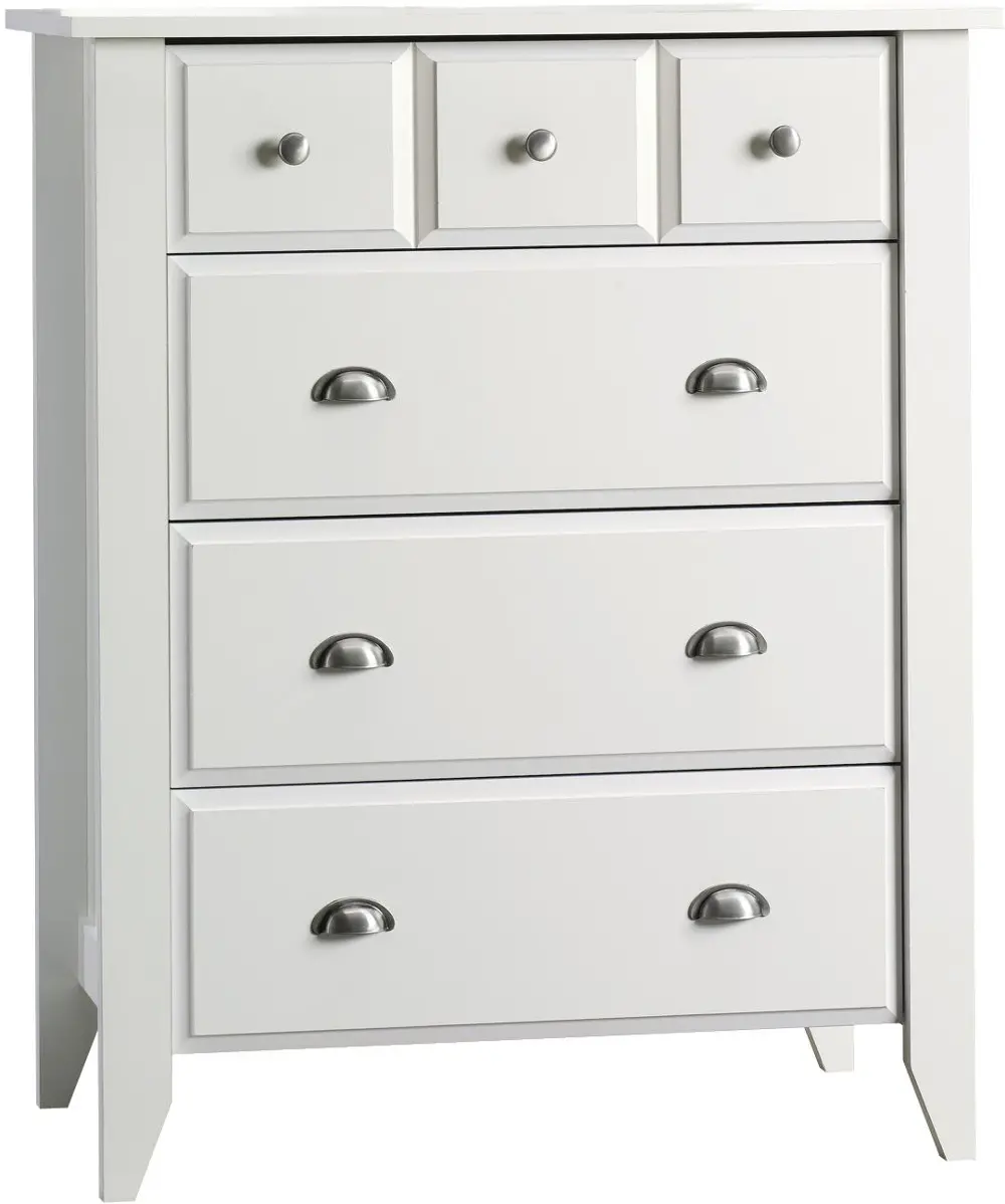 F04702.46/4DRWRCHEST Matte White 4-Drawer Chest - Relaxed Traditional -1
