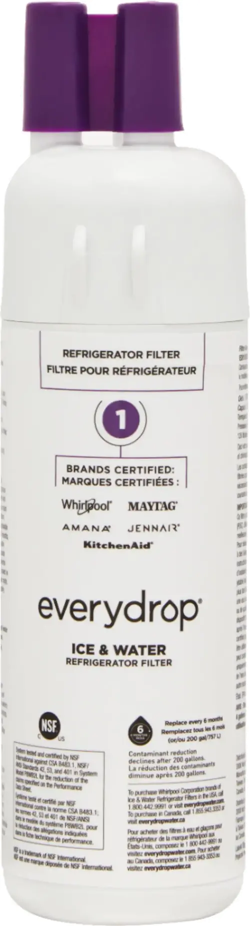 Whirlpool Refrigerator EveryDrop Ice and Water Filter
