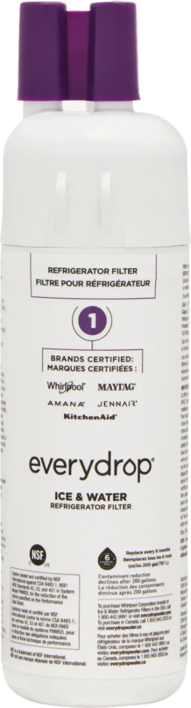 Whirlpool Refrigerator EveryDrop Ice and Water Filter