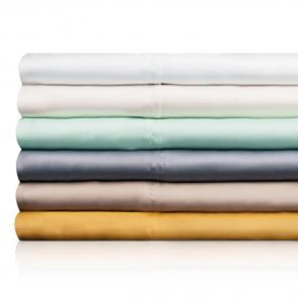 Malouf Woven Tencel White Full 4 Piece Sheet Set-1