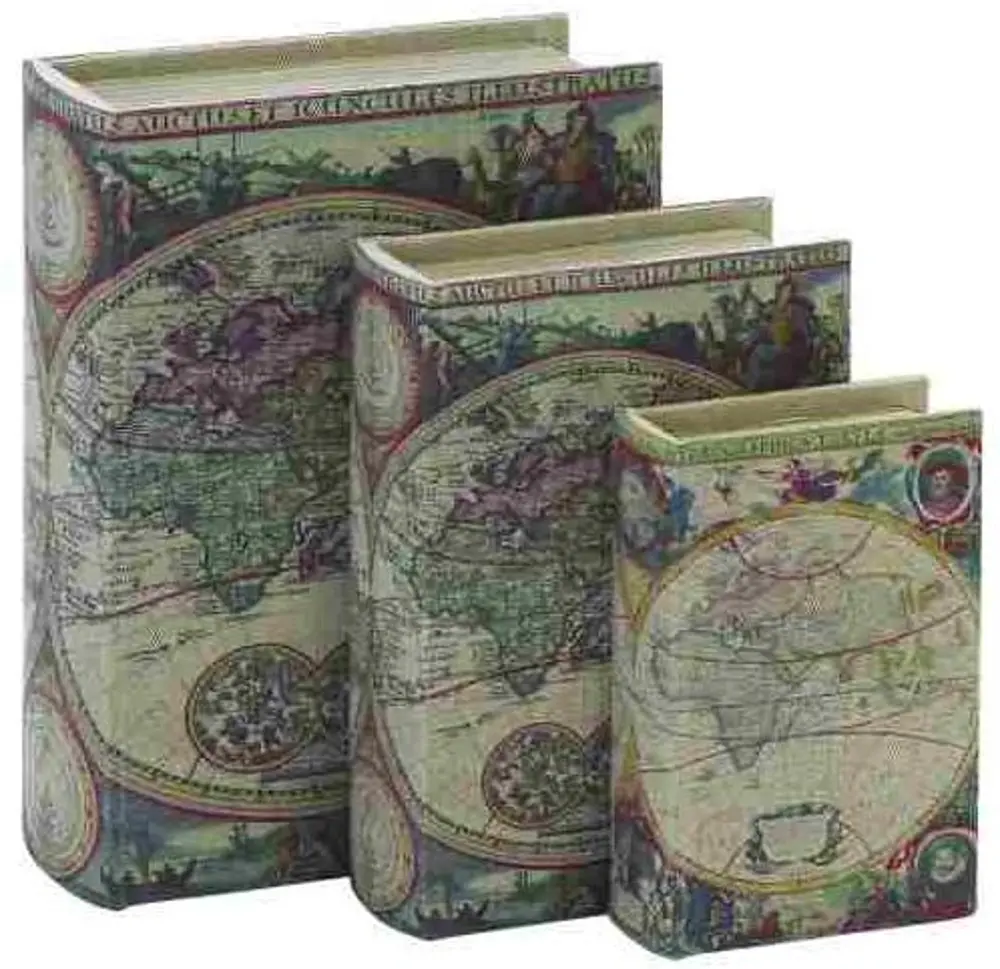 13 Inch Wood and Fabric Book Box-1