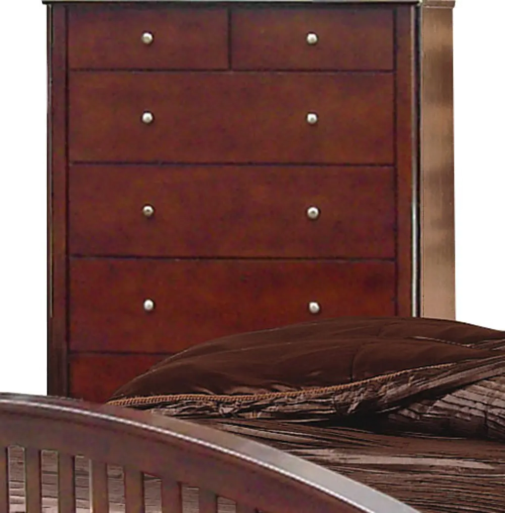 Classic Contemporary Merlot Chest of Drawers - Lawson-1