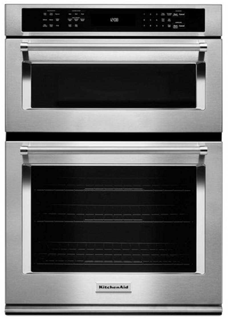 Kitchenaid 30 Inch Combination Wall Oven With Microwave 6 4 Cu Ft Stainless Steel Rc Willey - Kitchenaid Double Wall Oven With Microwave