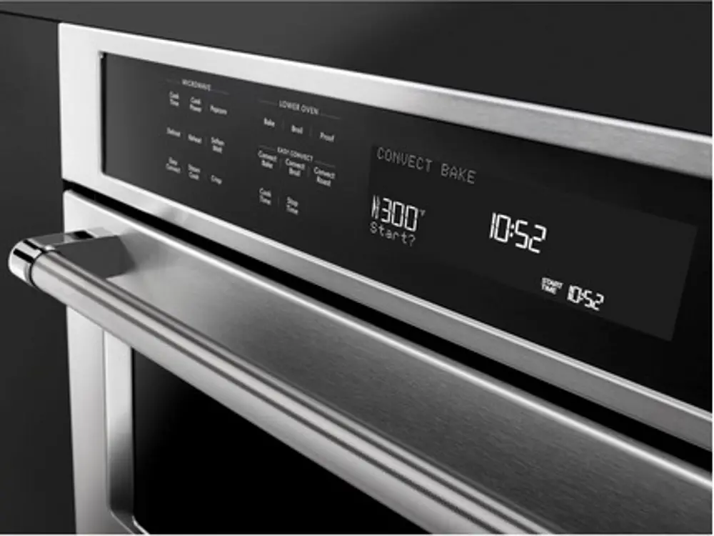KOCE500ESS KitchenAid 6.4 cu ft Combination Wall Oven - Stainless Steel 30 Inch-2