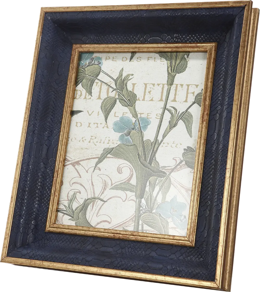 Navy Blue with Gold Accents Picture Frame-1
