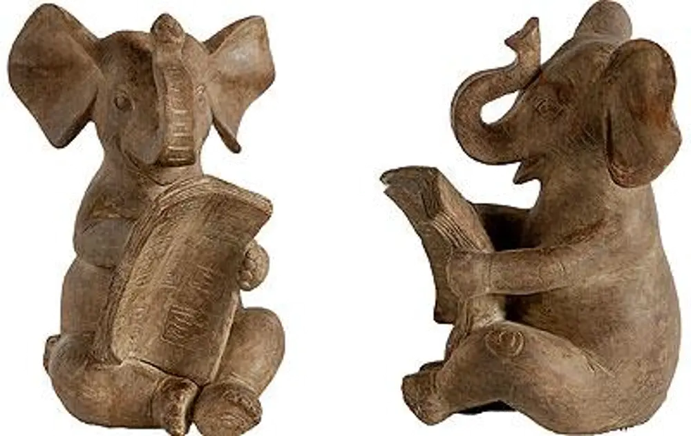 Elephant Bookend Pair-1