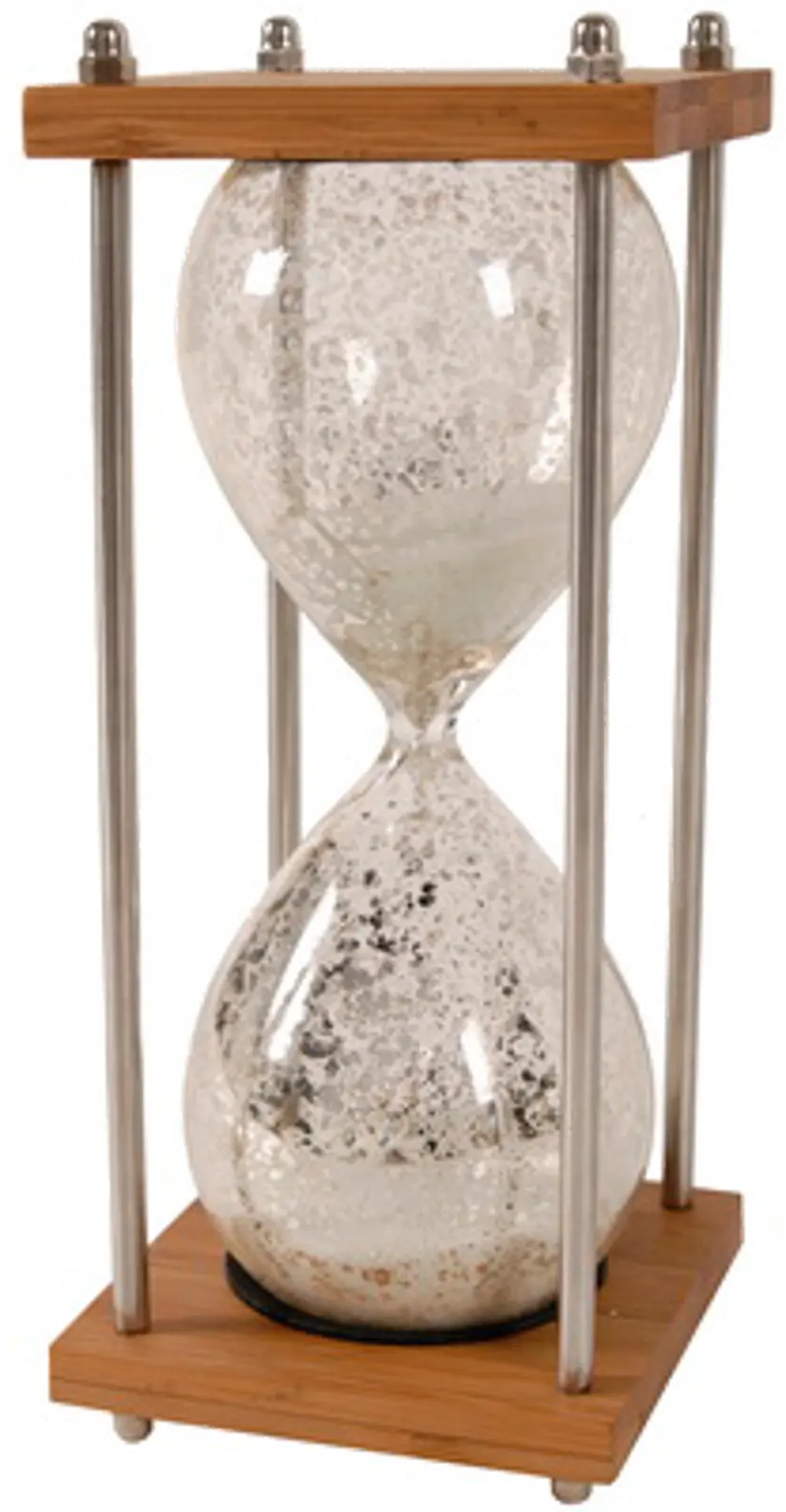 White Sand Hourglass In Stand-1