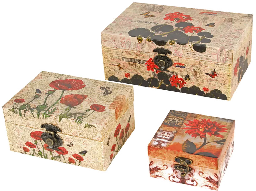 6 Inch Assorted Floral Storage Box-1