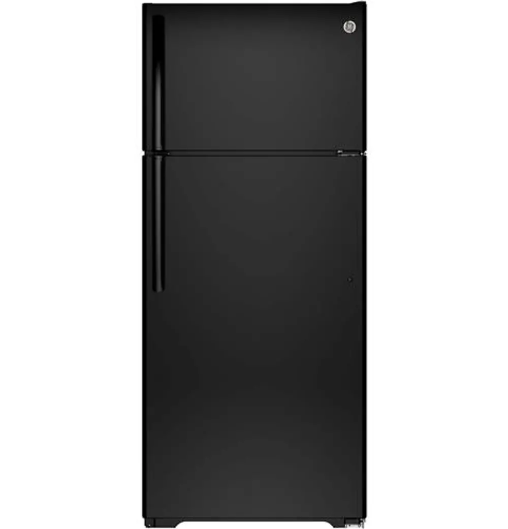 GTS18GTHBB GE 17.5 cu. ft. Top Freezer Refrigerator - 28 Inch Black-1