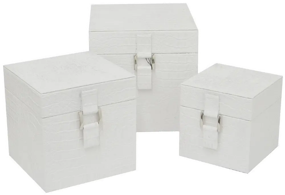 7 Inch White Decorative Box With Buckle-1