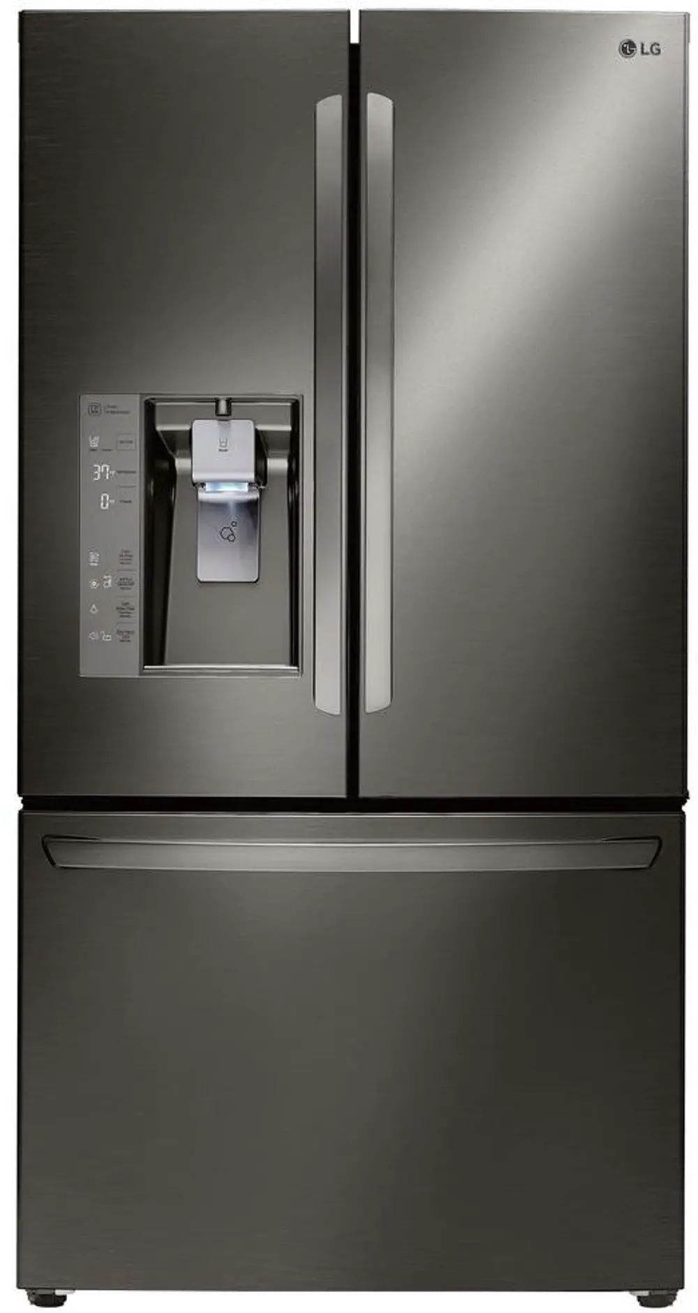 LFXC24726D LG Counter Depth French Door Refrigerator - 23.7 cu. ft., 36 Inch Black Stainless Steel-1