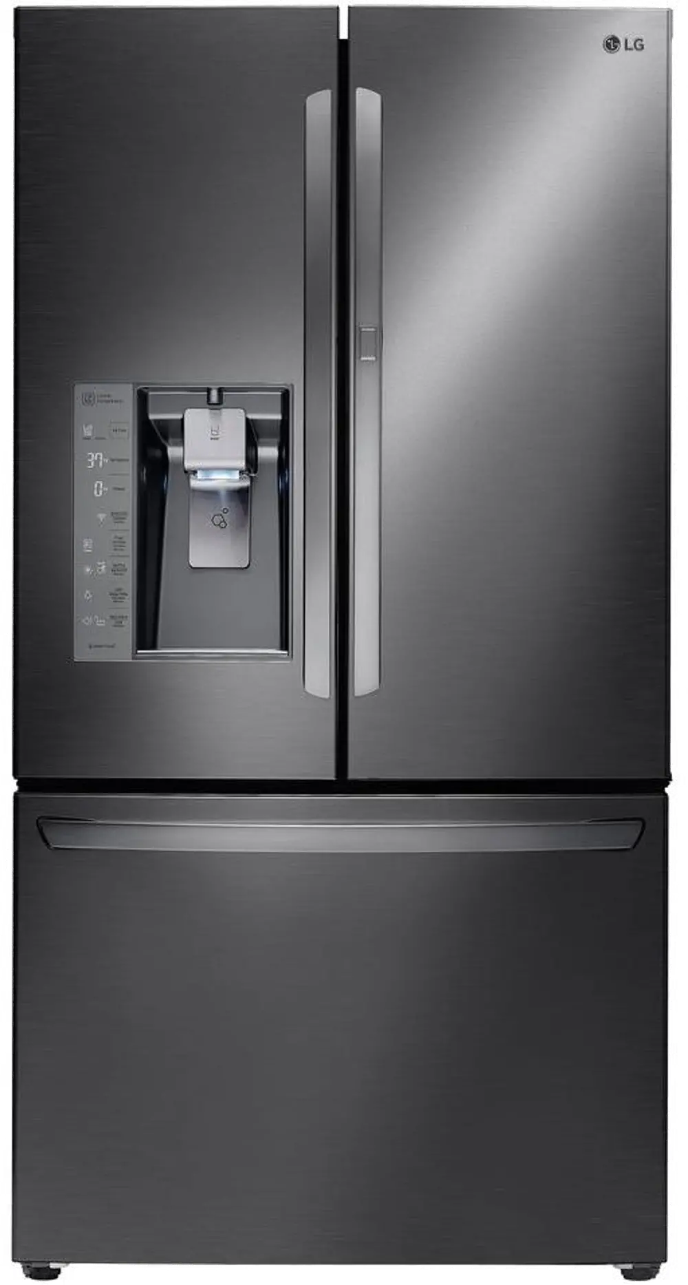 LFXS30766D LG 29.6 cu. ft. French Door-in-Door Smart Refrigerator - 36 Inch Black Stainless Steel-1