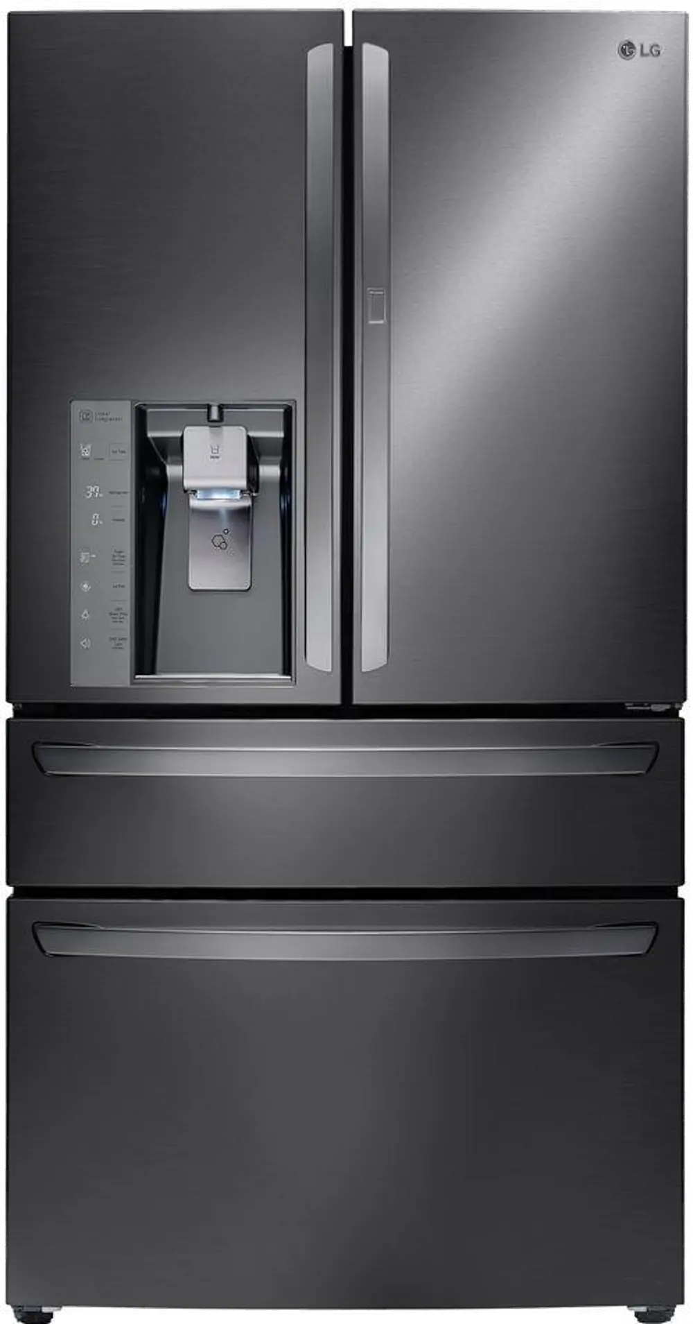 LMXS30776D LG 4 Door French Door-in-Door Refrigerator - 29.7 cu. ft., 36 Inch Black Stainless Steel-1