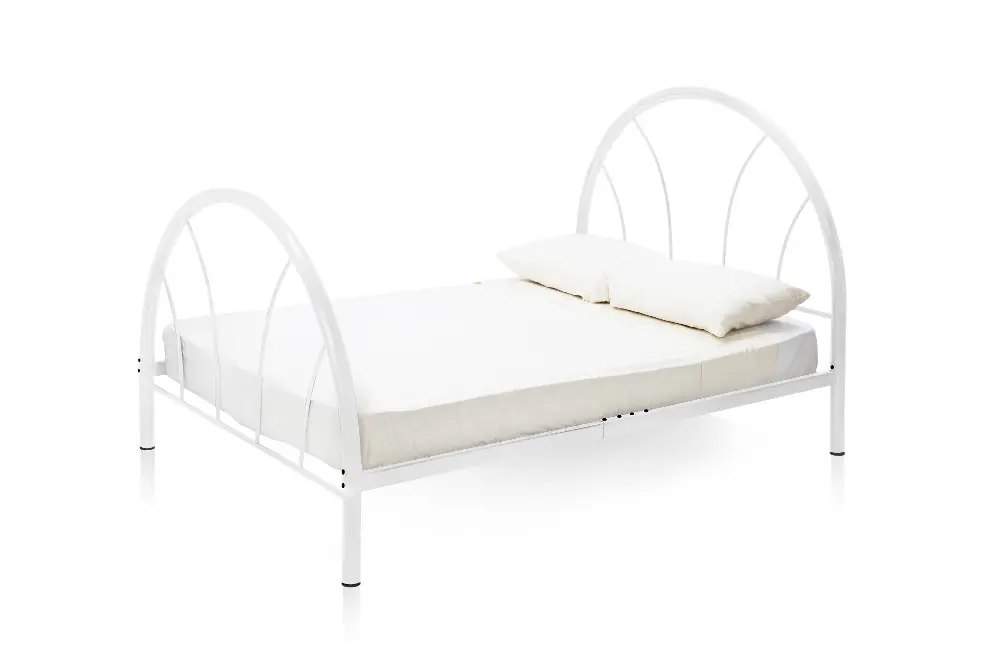 IDF-7712WH-F/FULLBED White Metal Full Bed - Clarkson -1