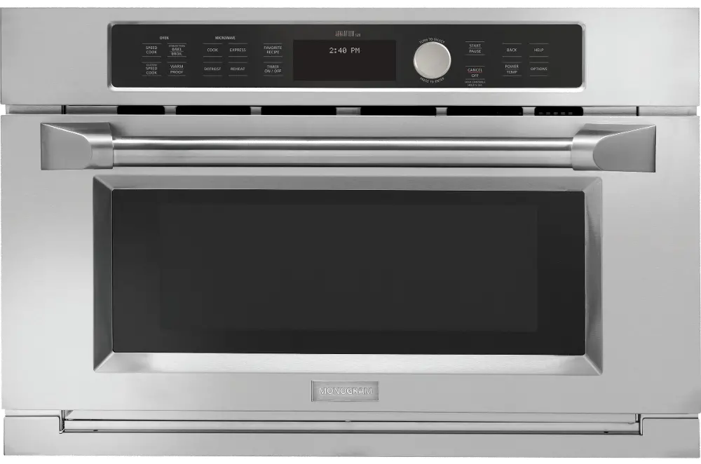 ZSC1202JSS Monogram 30 Inch Built-In Microwave with SpeedCook - 1.6 cu. ft. Stainless Steel-1